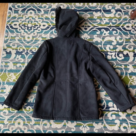 Women’s Sonoma Black Faux Suede & Fur Lined Jacket - Picture 2 of 14